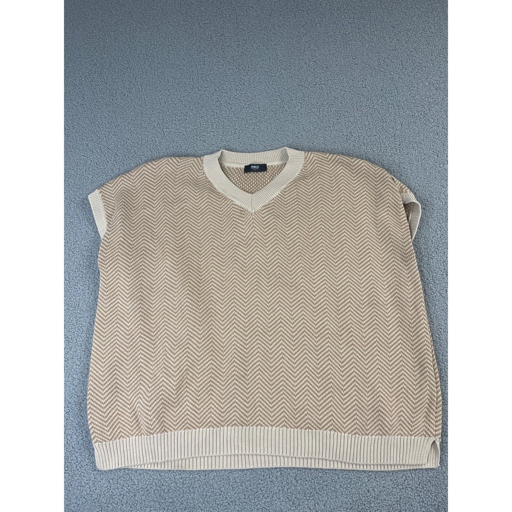 ABLE pullover‎ Sweater Vest brown Organic Cotton, 3X